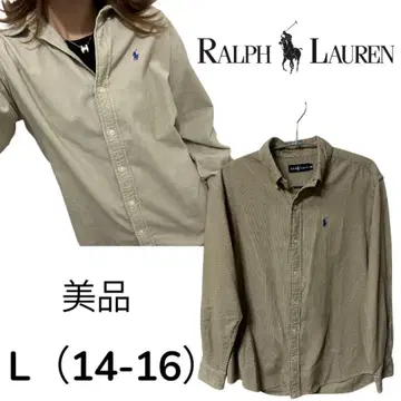 새상품급 랄프 로렌 코듀로이 긴팔 셔츠 베이지 160