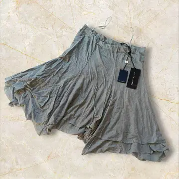 [ 랄프 로렌 ] 새상품 비대칭 스커트 하늘하늘 허리밴딩 면 S