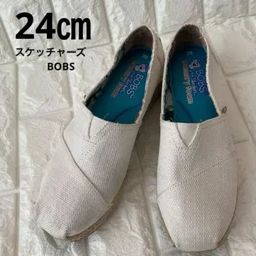 SKECHERS 스케쳐스 BOBS 슬립온 24cm W7 아이보리