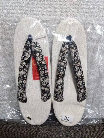 화이트 조리 3L 꽃무늬 하나오