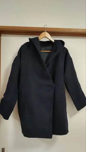 aquagarage 네이비 후드 부착 코트