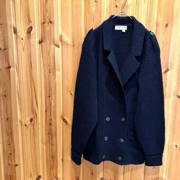 [ 솔본느 ] 가디건 더블 버튼 포켓 모 100 네이비 계열