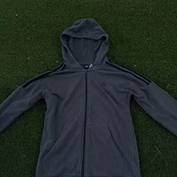 Adidas Gray Full-Zip Hoodie Y2K