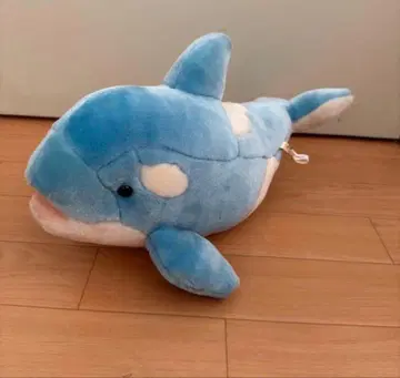 가모가와 씨월드 파란색 범고래 봉제 인형 중형 38cm