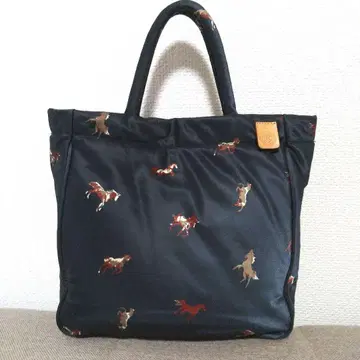 [russet] 말 패턴 네이비 토트백