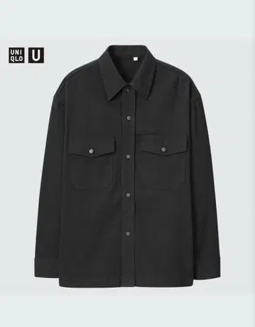 UNIQLO U 블랙 긴팔 셔츠 블랙