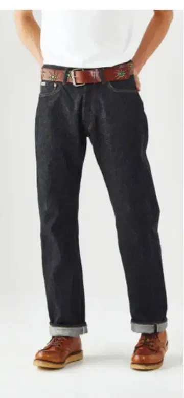 STUDIOD'ARTISAN 15oz 신치 벨트 루즈 스트레이