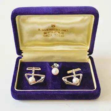 MIKIMOTO 커프스 타이 진주 SILVER