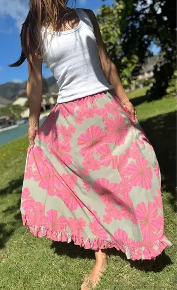 하와이 롱 스커트