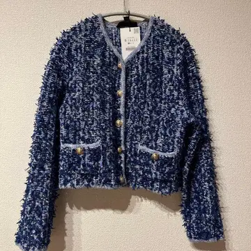 ZARA 인터샤 니트 자켓 블루