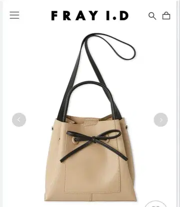 [ 미사용 미개봉 새상품 ] FRAY I.D 리본백 베이지 핸드백