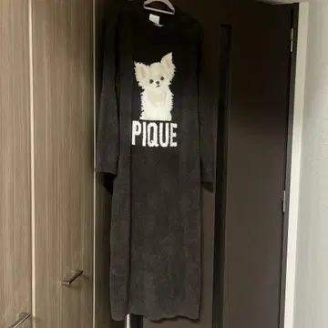 PIQUE 치와와 자수 롱 룸웨어