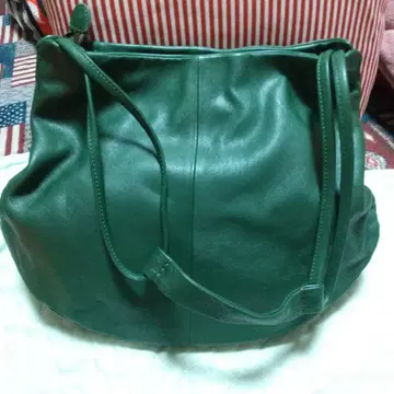 디우 그린 컬러 가죽 숄더백