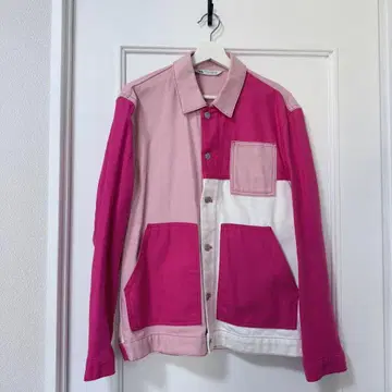 ZARA 핑크 화이트 데님 자켓