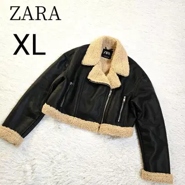 새상품급 ZARA/더블 페이스 자켓 숏 기장 라이더스/무스탕 XL