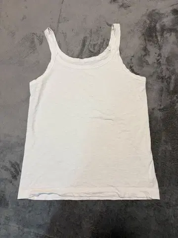 45rpm 화이트 탱크탑 자수 로고 포함