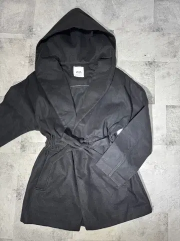 GYDA 허리 쉐이프 후드 토퍼 코트