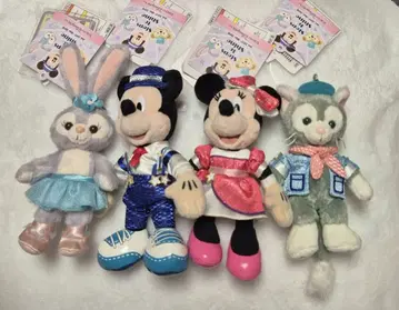 디즈니 스텝 투 샤인 인형 배지 4개 세트