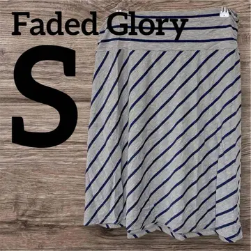 새상품급 Faded Glory [ S ] 스트라이프 플레어 스커트