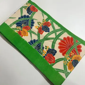 크레이프 원단 형염 나고야 오비 꽃무늬 기모노스키 구락부 266