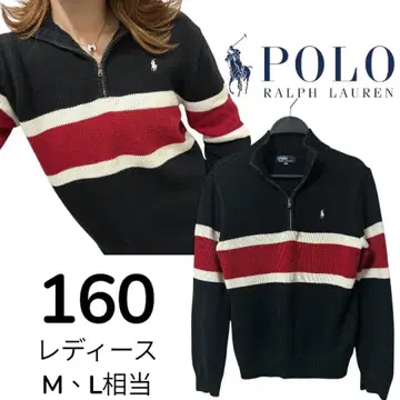 폴로 랄프로렌 하프 지퍼 니트 160 블랙 블랙