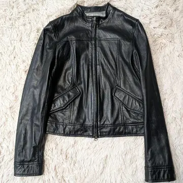 [ 새상품급 ] 23구 싱글 라이더 자켓 노카라 블랙