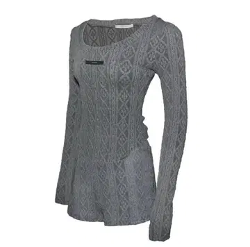 THEREDTHREAD S 케이블 니트 앙상블 그레이