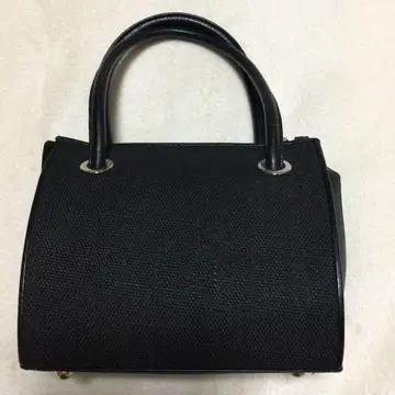 WAKO 블랙 핸드백 텍스타일