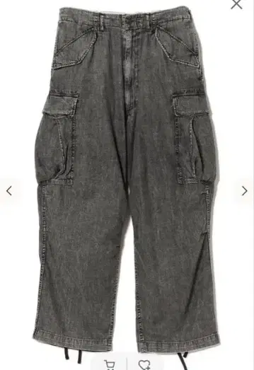 [BEAMS] 빅 6 포켓 데님 카고 팬츠