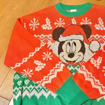미키마우스 크리스마스 니트 스웨터