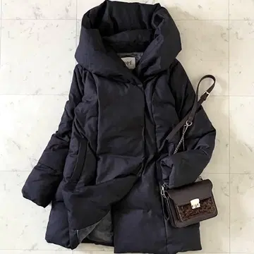 새상품급 ROPE 로페 숄 후드 다운 코트 38 네이비 계열 아우터