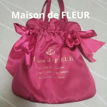 Maison de FLEUR 와인 레드 복조리 토트백