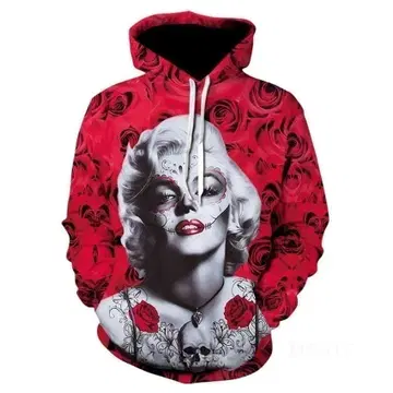 맨투맨 !! L [ 대특가 ] 스트릿 화려한 마릴린 먼로 후드티