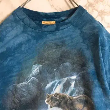 THE MOUNTAIN 울프 타이 다이 프린트 네이비 L