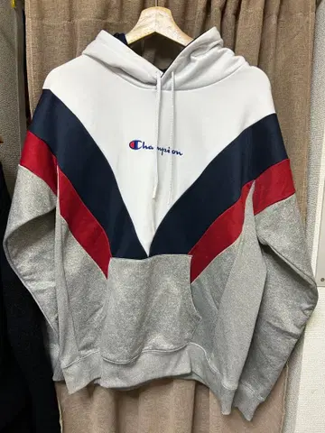 새상품급! Champion 후드티 L 사이즈 화이트/그레이
