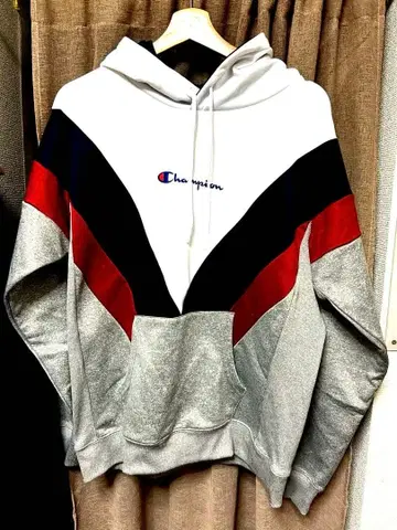 새상품급! Champion 후드티 L 사이즈 화이트/그레이