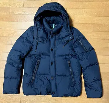 니시카와 다운 후드 부착 다운 자켓 네이비