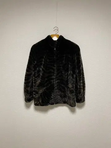 80s 굿 레귤러 인조 모피 자켓 타이거 스트라이프 유로