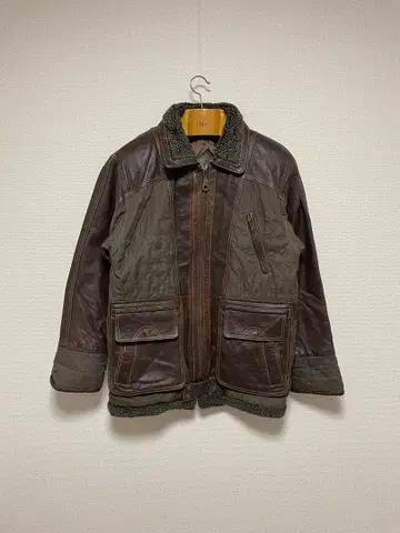 00s 굿 레귤러 GREG BELL 가죽 x 퀼팅 자켓