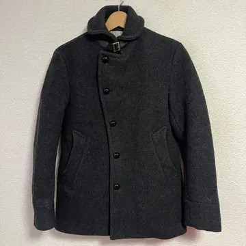 에디피스 EDIFICE 호두 버튼 멜톤 코트 36 그레이