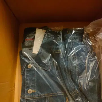 새상품 / 데님 자켓 브랜드 택 로고 버튼 XXL