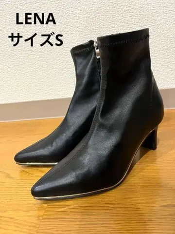 LENA 레나 블랙 스틸레토 부츠 사이드 지퍼 S