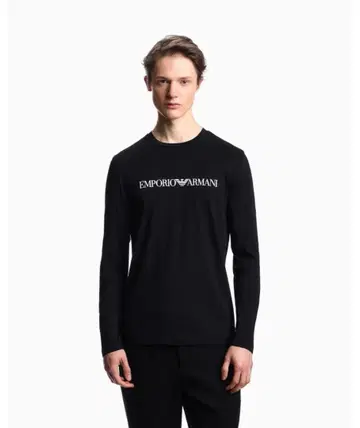 Emporio Armani 블랙 긴팔 셔츠