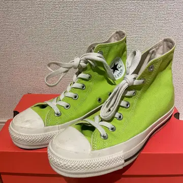 라임 그린 하이컷 스니커즈