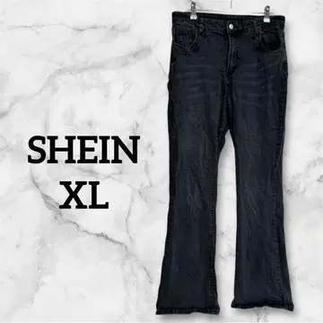 SHEIN (XL) 블랙 부츠컷 데님 플레어