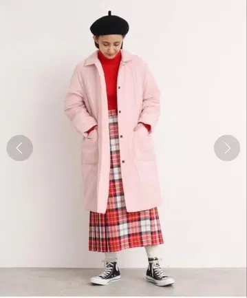 차일드우먼 다운 코트 핑크 코트 차일드우먼