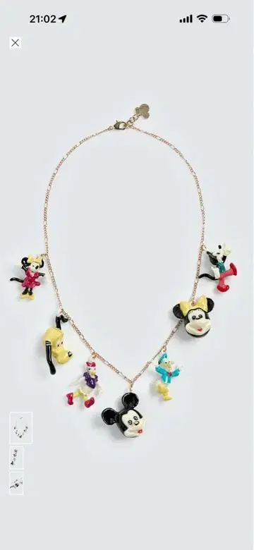 ZARA Disney 미키 목걸이 해리 램버트 콜라보
