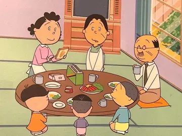 애니메이션 셀화 사자에상 시리즈 (아침밥 토스트)