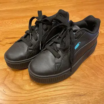 PUMA 블랙 키즈 스니커즈 통굽 20cm