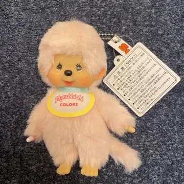 택 포함 몬치치 핑크 봉제 인형 키링
